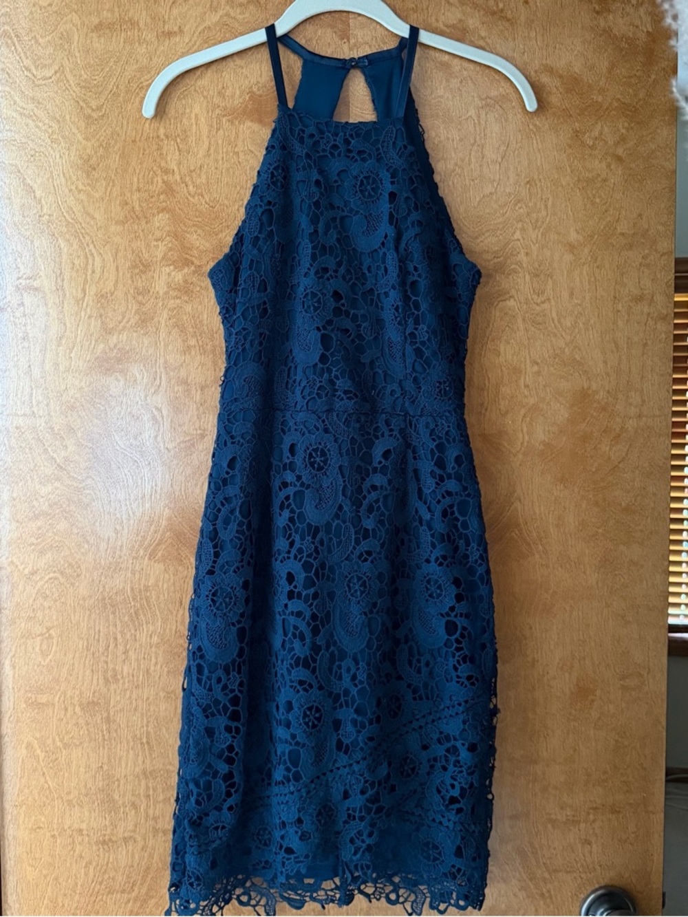 Francesca's Collections Lace Halter Midi Dress